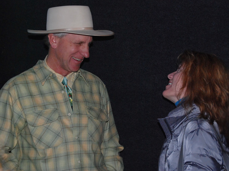 Buck Brannaman speaking to audience member